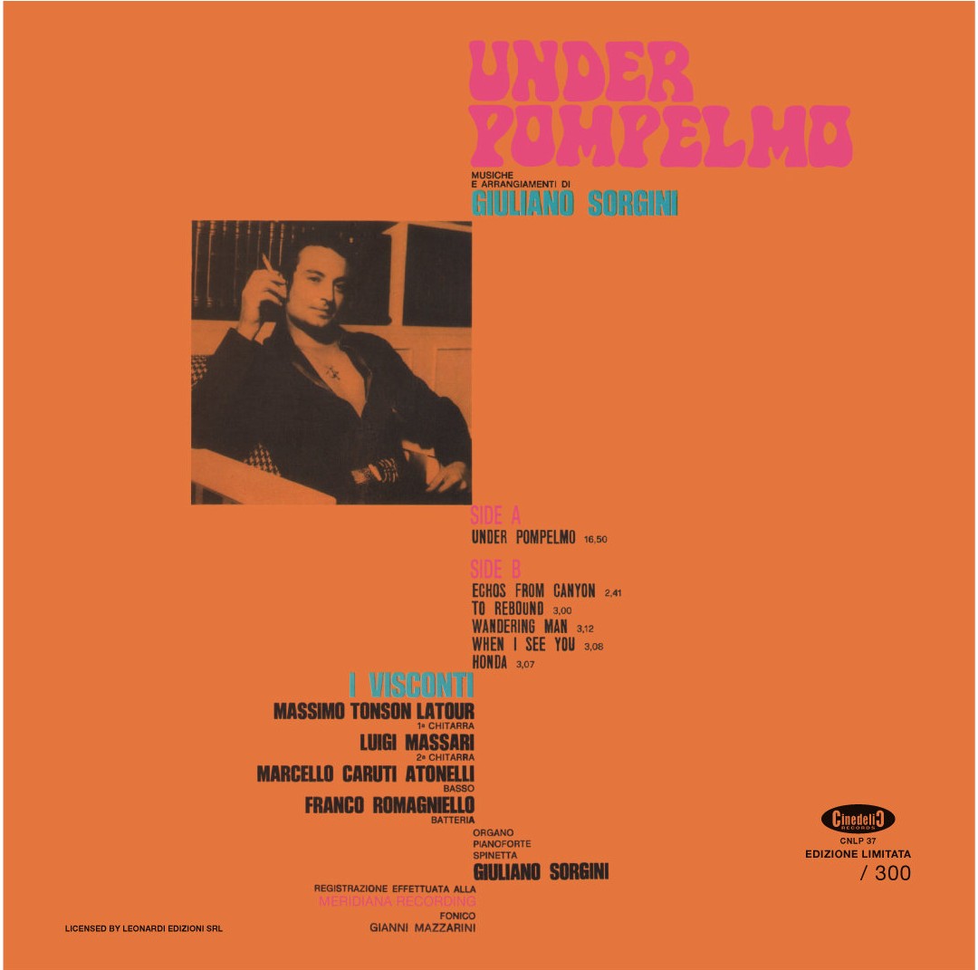 Giuliano Sorgini - Under Pompelmo - LP - Image 2