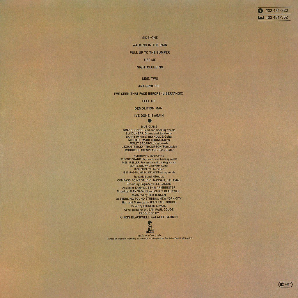 Grace Jones - Nightclubbing - LP - Image 3
