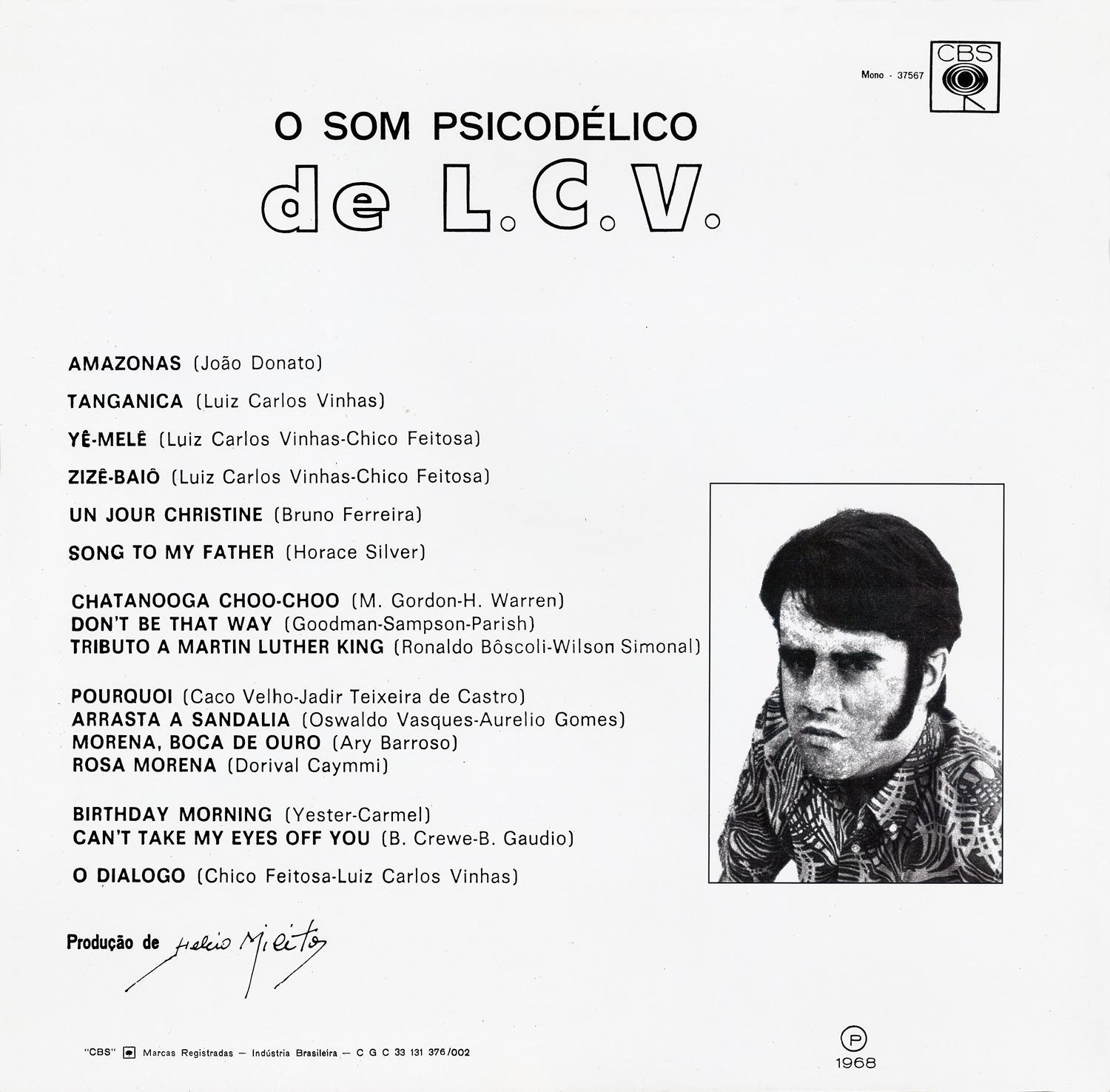 Luíz Carlos Vinhas - O Som Psicodélico De L. C. V. - LP - Image 2