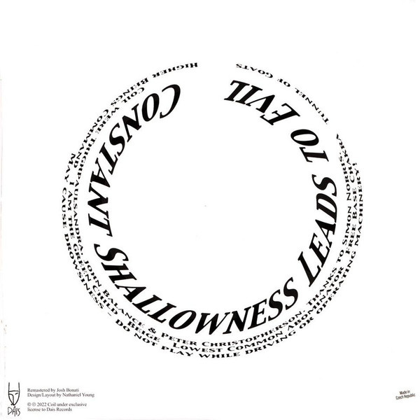 Coil - Constant Shallowness Leads To Evil - 2LP (Pink Clear Splatter) - Image 2