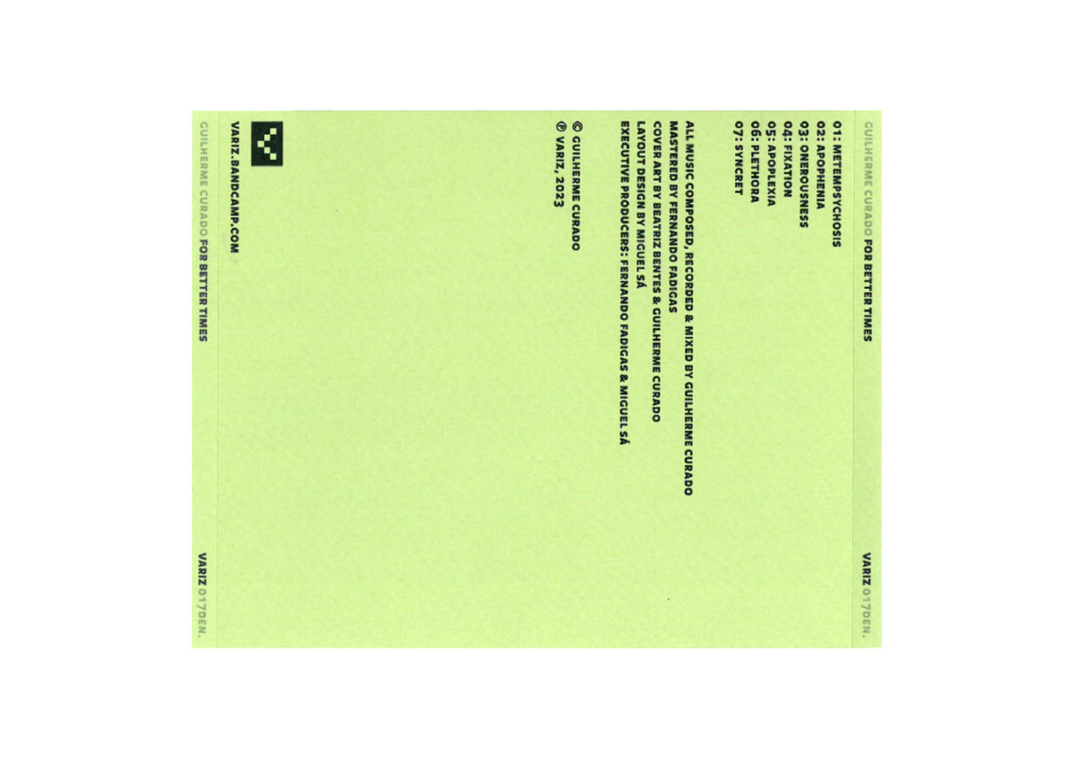 Guilherme Curado - For Better Times - CD - Image 2